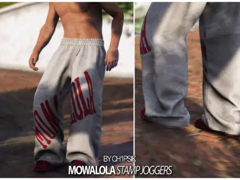 MOWALOLA Stamp Joggers / Baggy Sweatpants [MP Male]