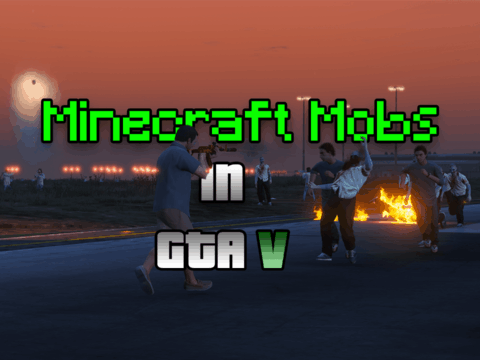 Minecraft Mobs in GTA 5 1.0
