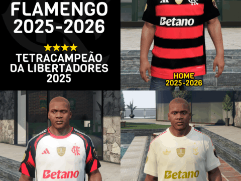 T-Shirts Soccer C. R. Flamengo Adidas kit 2025-2025