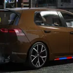 Volkswagen Golf 8R Police Modern Lights2