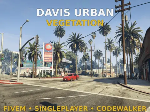 Davis Urban Vegetation [YMAP / FiveM] V1.0
