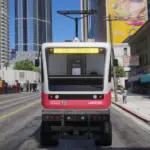 Overland transportation of subway cars by truck