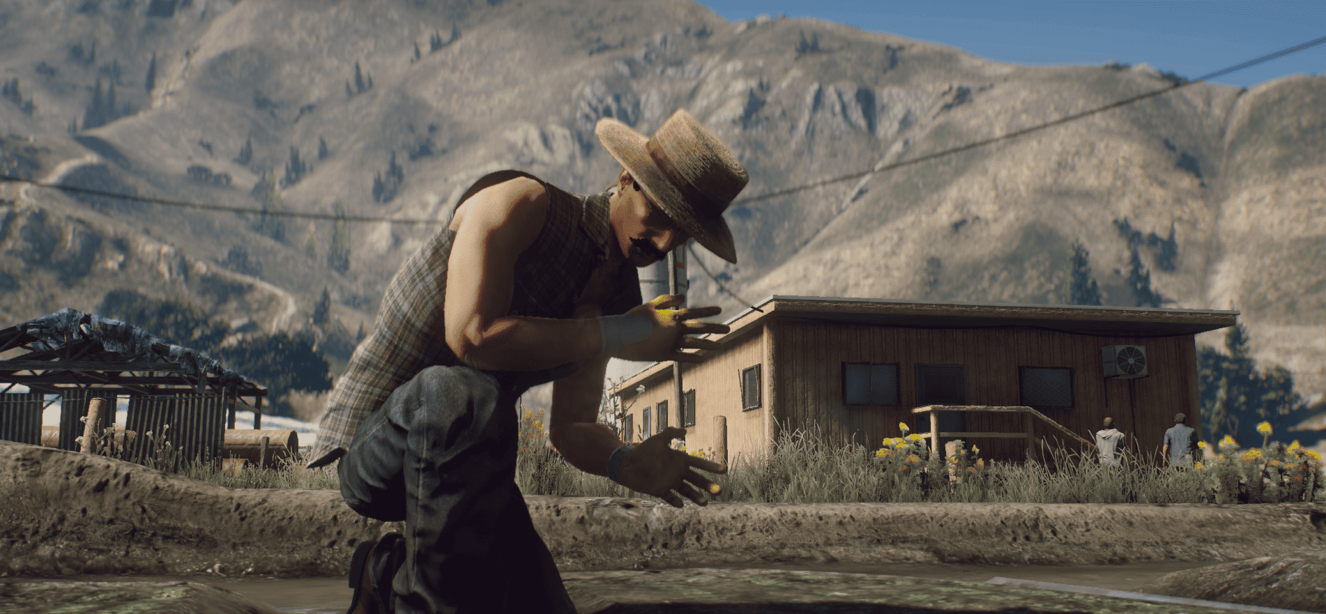 Rancher Straw Cowboy Hat for MP Male