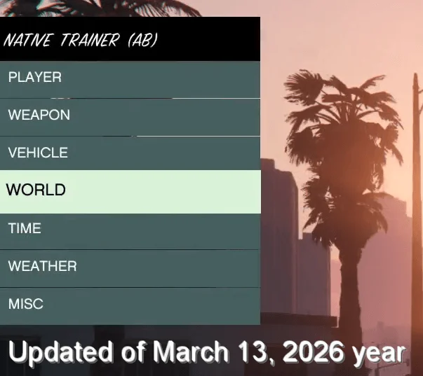 Updated NativeTrainer From Alexander Blade As Of March 13