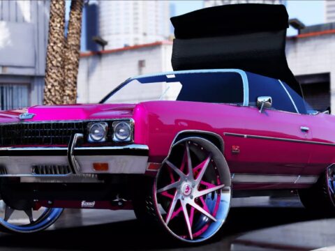 1973 Chevy Convertible Donk on Forgiatos