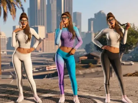Gymnastic Mp Female Ped + Sporty Outfit Leggings & Top Full Body Mod