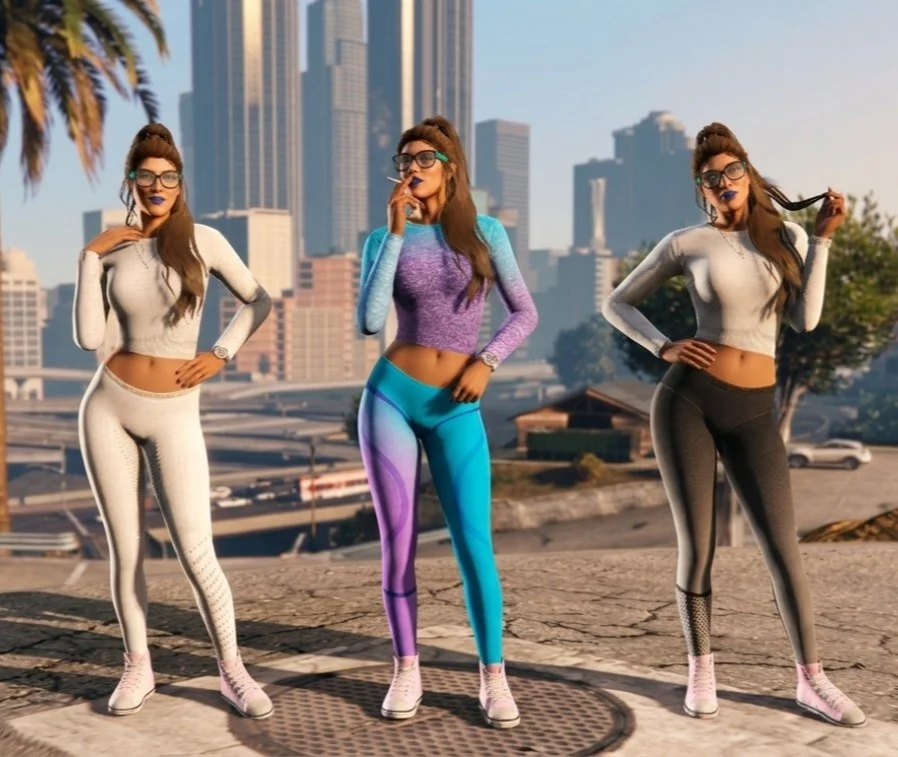 Gymnastic Mp Female Ped + Sporty Outfit Leggings & Top Full Body Mod