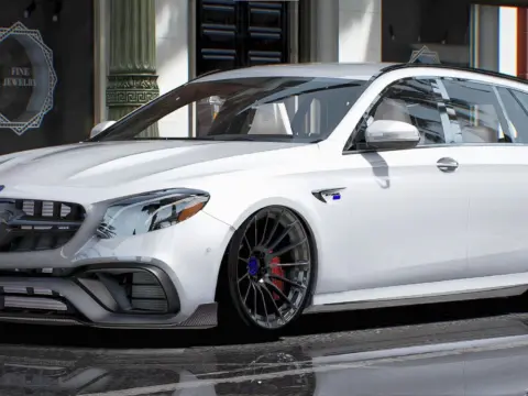 Mercedes E63 AMG Dark Blue Badge Edition