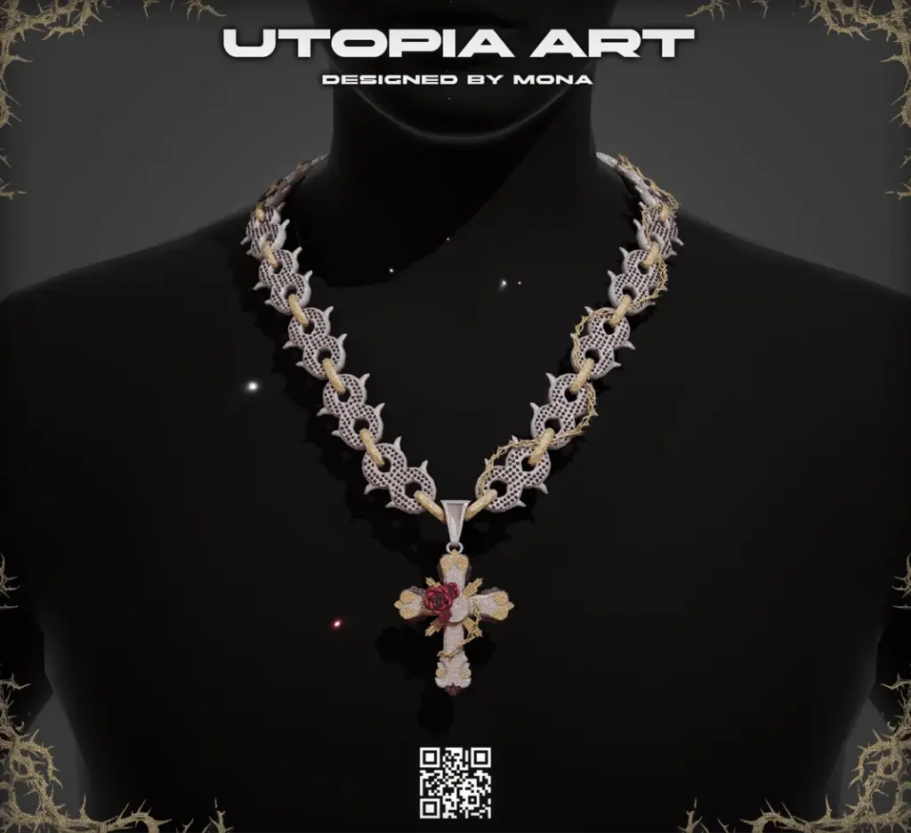 Vine Cross Diamond Chain