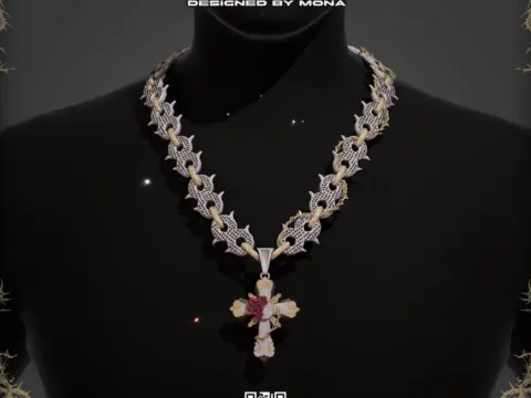 Vine Cross Diamond Chain
