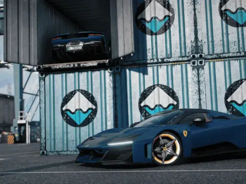 2025 Ferrari F80 Blue Carbon Exposed [Add-On | Extras] [Animated Spoiler] V1.0