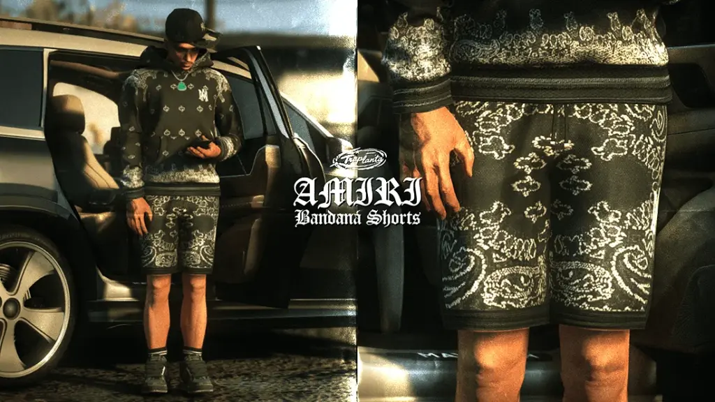 Amiri Bandana Shorts for MP Male