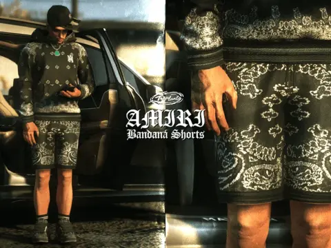 Amiri Bandana Shorts for MP Male