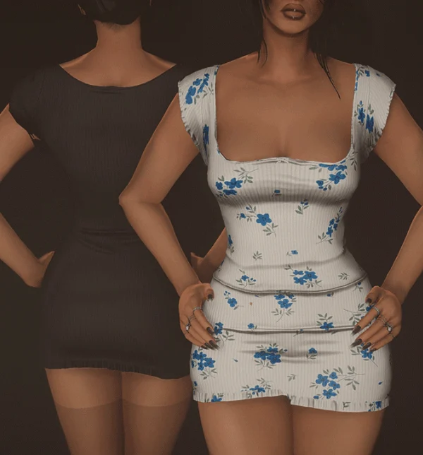 Floral Spring Dress for MP Female 1.0