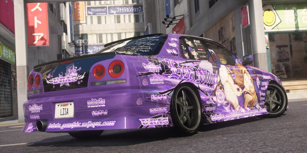 Lisa Minci Itasha Nissan Skyline ER34 Uras D-Spec
