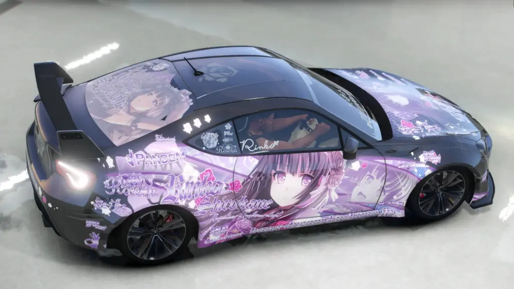 Rinko Shirokane Itasha Toyota GT86 Rocket Bunny