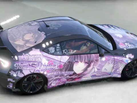 Rinko Shirokane Itasha Toyota GT86 Rocket Bunny