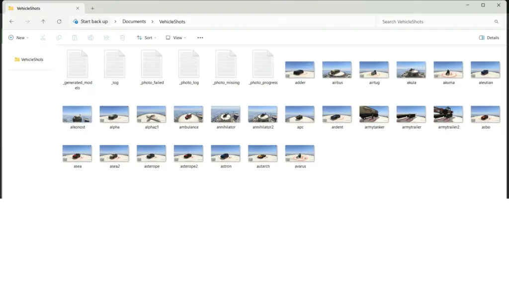 Vehicle Thumbnail Generator 1.0