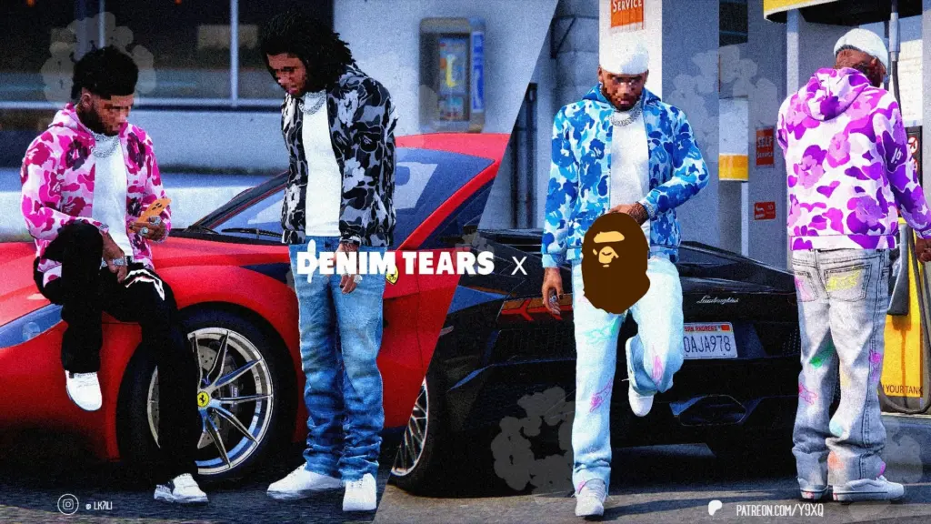 denim tears x Bape Jacket For Franklin