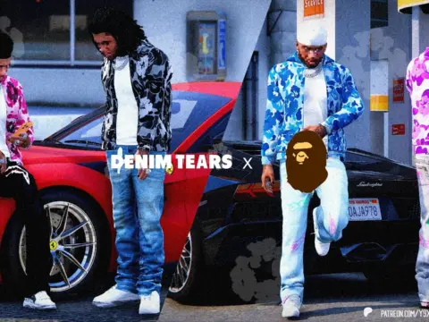 denim tears x Bape Jacket For Franklin