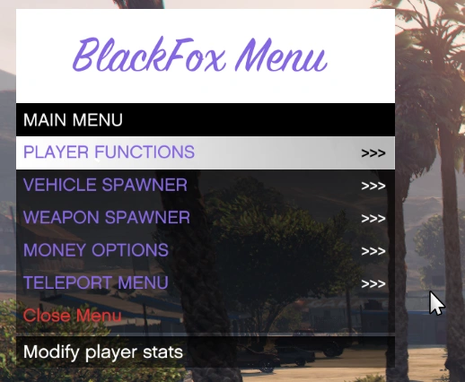 BlackFox Menu 1.0
