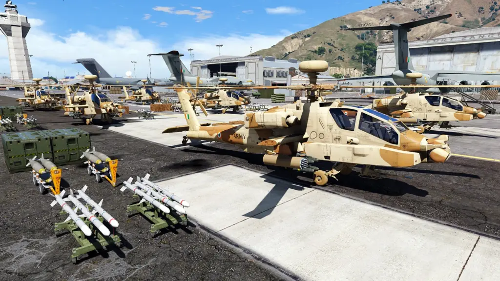 Boeing AH-64E Apache Guardian - Indian Air Force & Indian Army Livery V1.0
