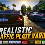 Realistic Traffic Plate Variety