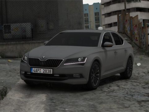 Unmarked Skoda Superb Czech Police