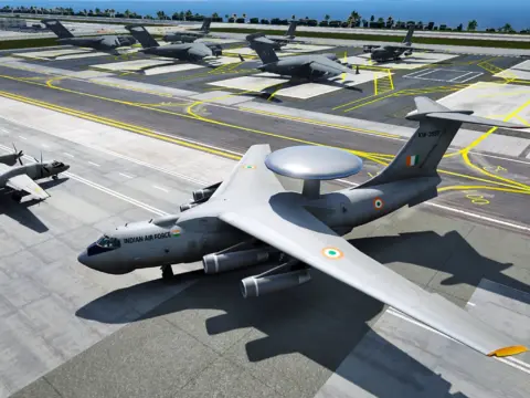 A-50EI Ilyushin IL-76 Phalcon AWACS EL/W-2090 - Indian Air Force V1.0
