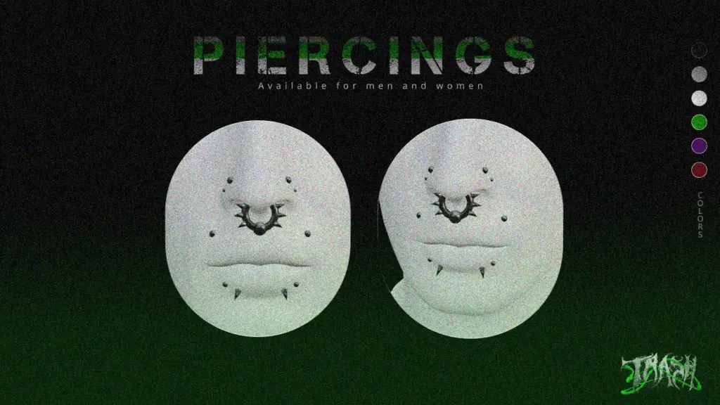 Brutal Piercings for MP Male and Female 1.0