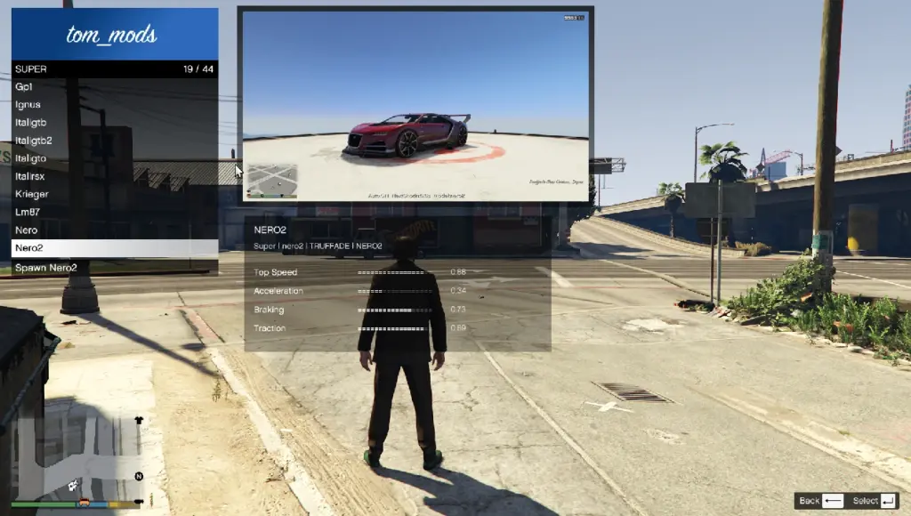 Car Spawner Menu 1.0