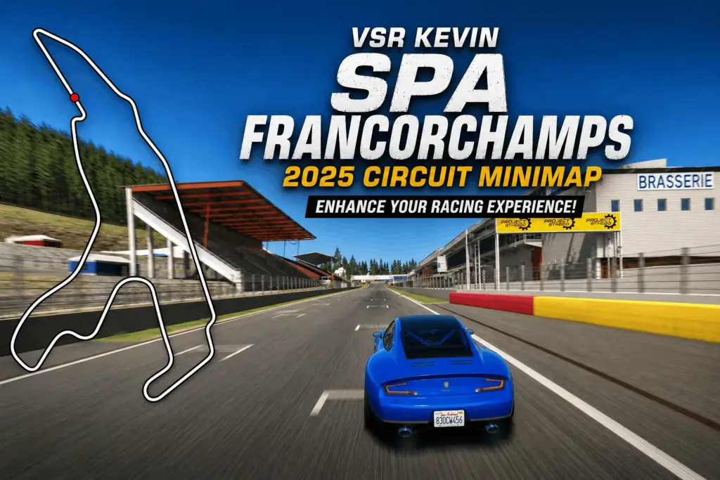 Minimap for VSR Kevin's Spa Francorchamps 2025 Circuit