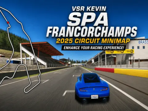 Minimap for VSR Kevin's Spa Francorchamps 2025 Circuit