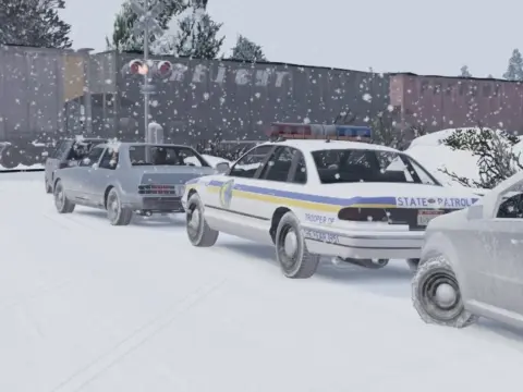North Yankton State Patrol Livery for Vx5 Voltage's 1996 Vapid Stanier V1.1