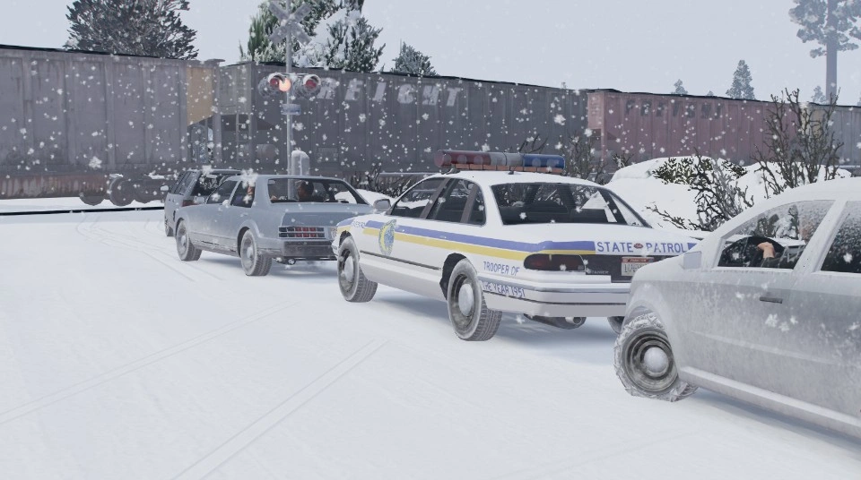 North Yankton State Patrol Livery for Vx5 Voltage's 1996 Vapid Stanier V1.1