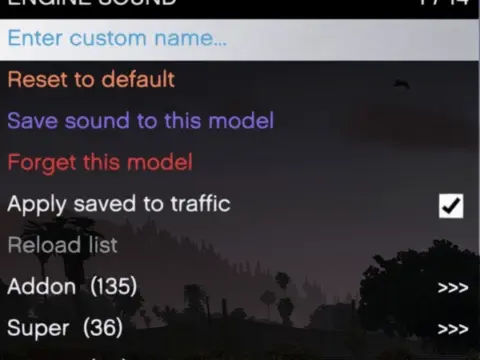 Vehicle Audio Changer (Swap add-on sounds) V1.0